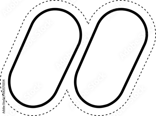 Cut Off Tracing Alphabet Double Quotation Mark