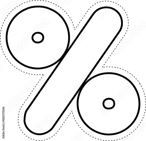 Cut Off Tracing Alphabet Percentage Mark