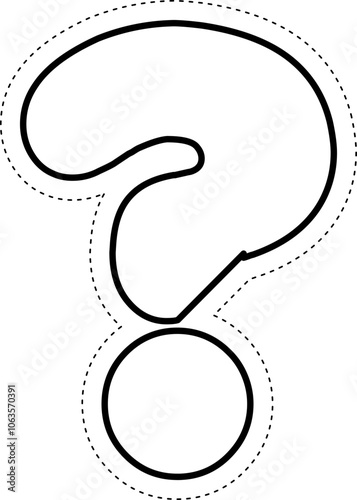 Cut Off Tracing Alphabet Question Mark