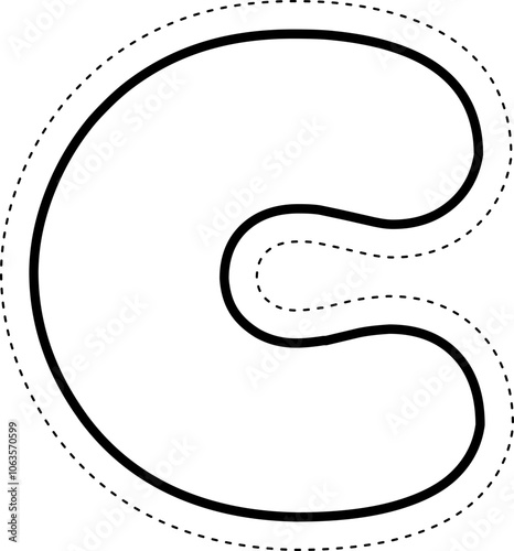 Cut Off Tracing Alphabet Letter c Lowercase