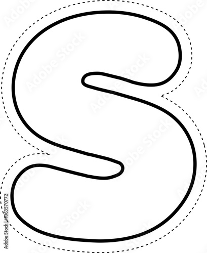 Cut Off Tracing Alphabet Letter S