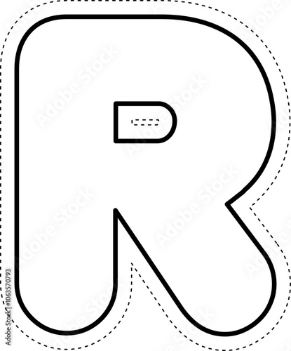Cut Off Tracing Alphabet Letter R