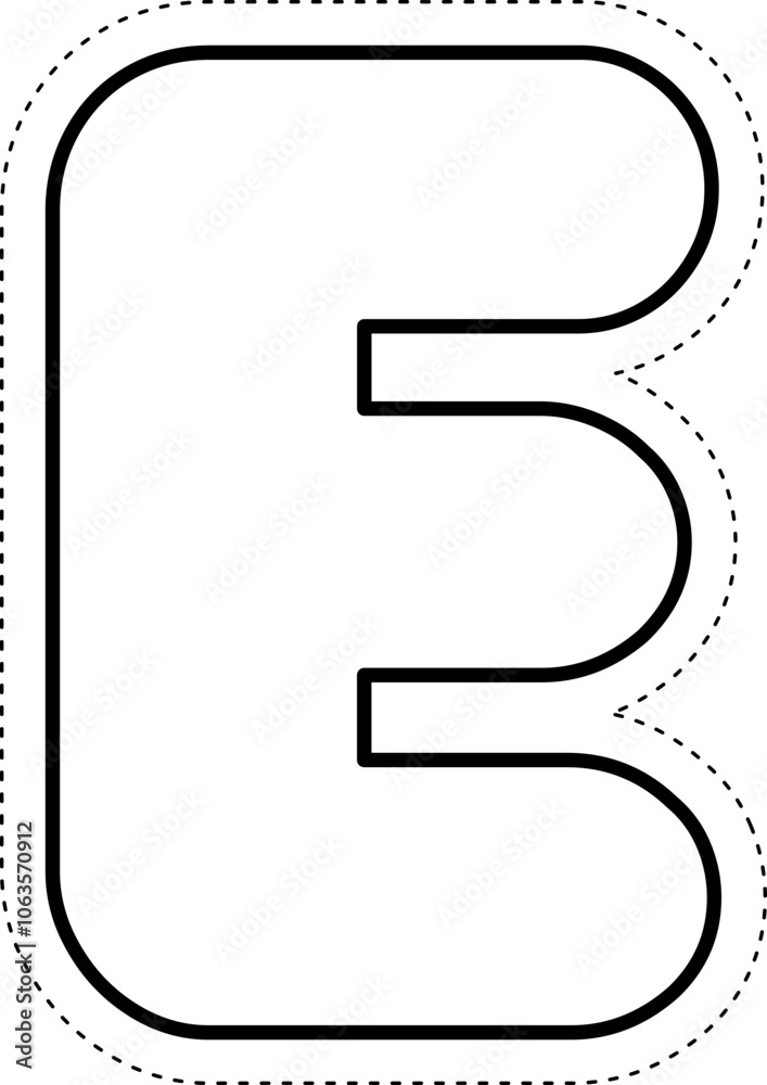 Cut Off Tracing Alphabet Letter E Cut Off Tracing Alphabet Letter E