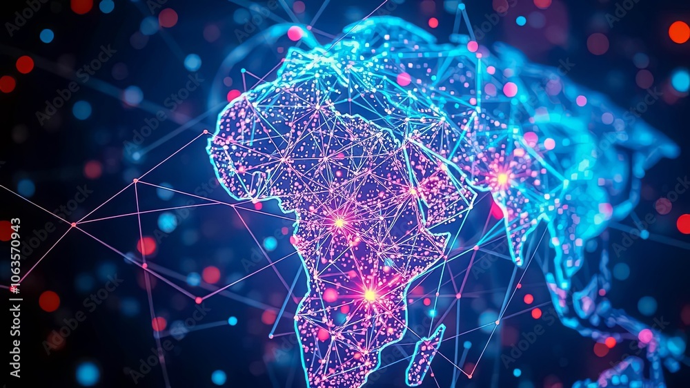 A digital map of the world with vibrant interconnected dots and lines, showcasing the interconnectedness of global communication and data flow. A digital map of the world with vibrant interconnected dots and lines, showcasing the interconnectedness of global communication and data flow.