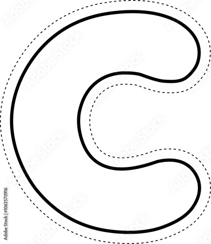 Cut Off Tracing Alphabet Letter C