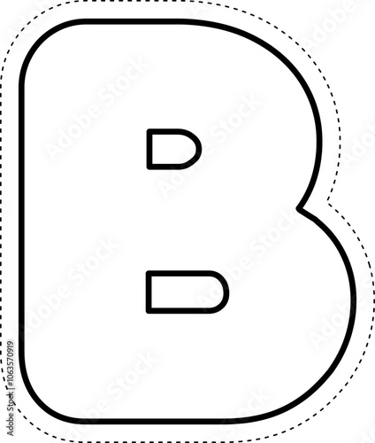 Cut Off Tracing Alphabet Letter B