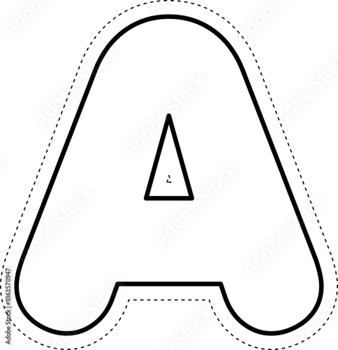 Cut Off Tracing Alphabet Letter A