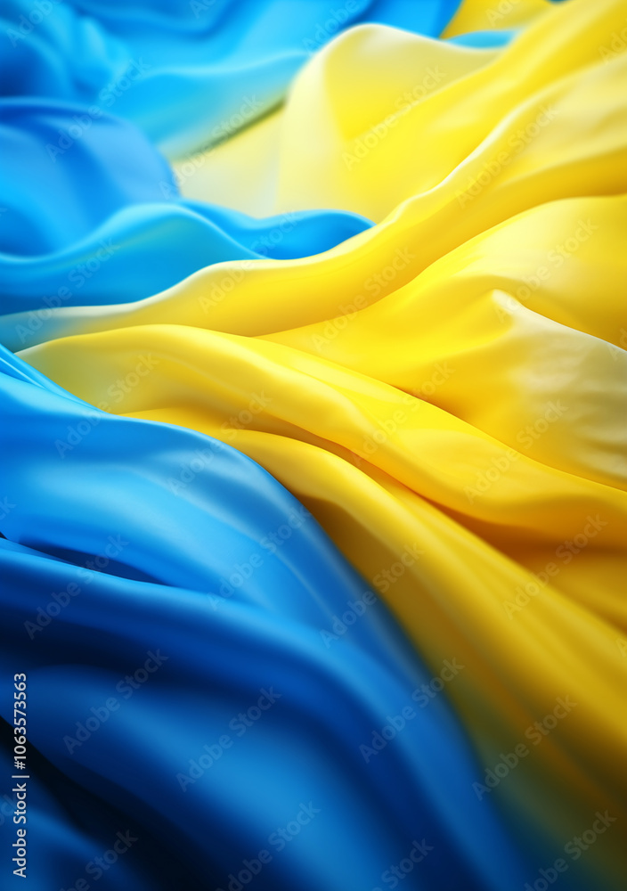 Flying Ukrainian flag with vibrant blue and yellow colors symbolizing national pride or use as a background Flying Ukrainian flag with vibrant blue and yellow colors symbolizing national pride or use as a background