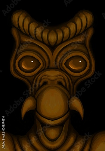 Alien creature, sketch - digital painting photo