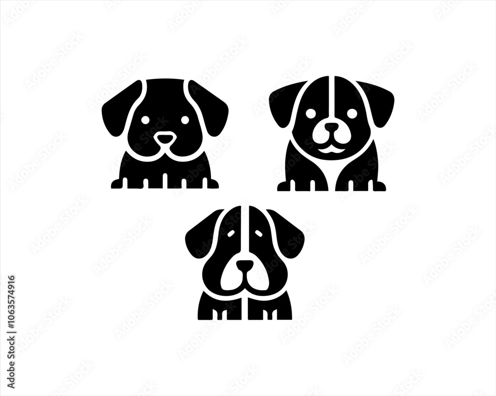 Dog Head Logo Vector illustration. Dog Head Logo Vector illustration.