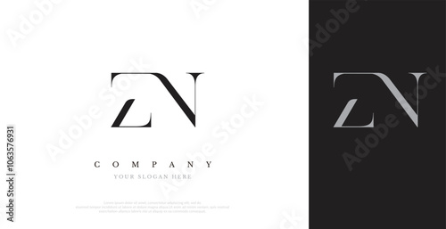 Initial ZN Logo Design Vector 