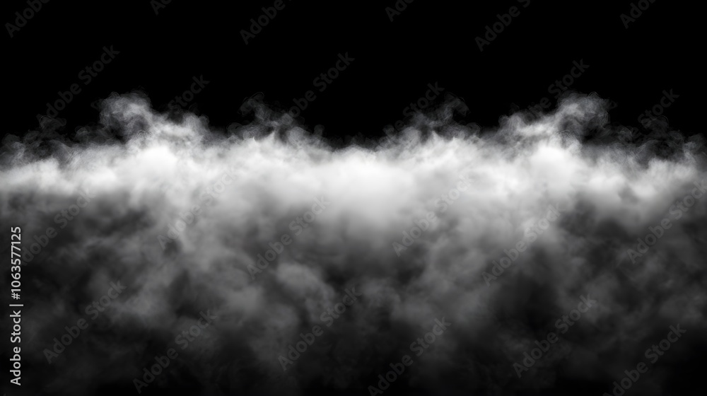 Dramatic fog swirling against a black background Dramatic fog swirling against a black background