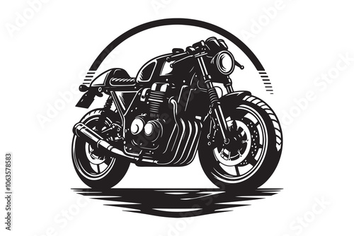 motor cycle vector and silhouette