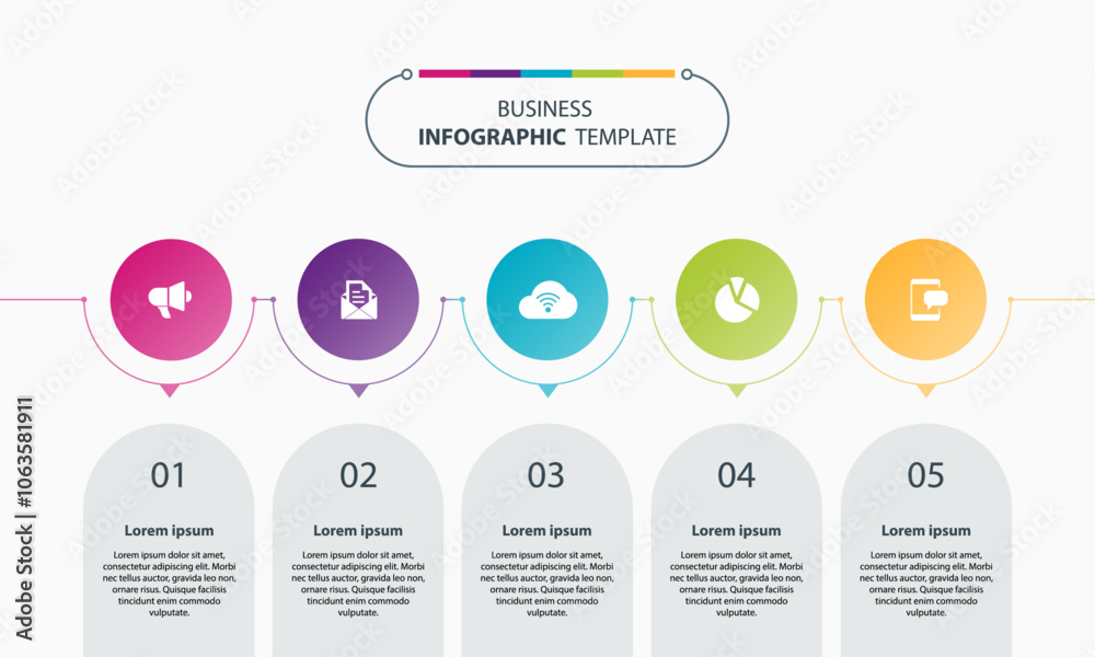 Fototapeta premium flat vector colorful infographics element design template. creative timeline template layout for presentation concept.