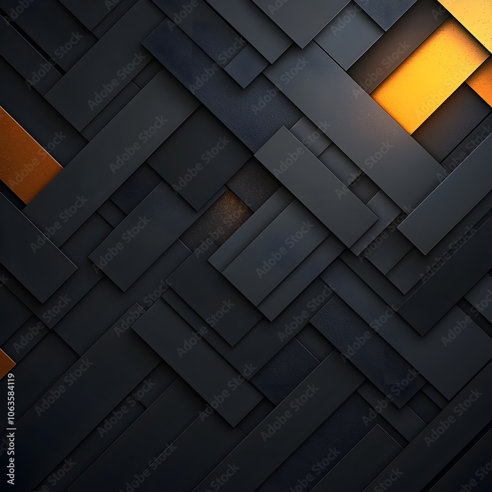 Modern abstract geometric pattern with black and gold accents Modern abstract geometric pattern with black and gold accents