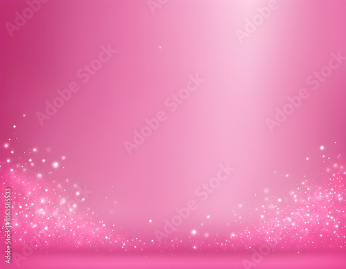 Realistic vector pink background. Shiny pink horizontal backdrop Glittering backround.