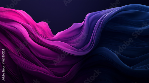 Vibrant abstract background with flowing pink and blue waves, creating dynamic and fluid motion. watercolor like blends add depth and texture to composition photo