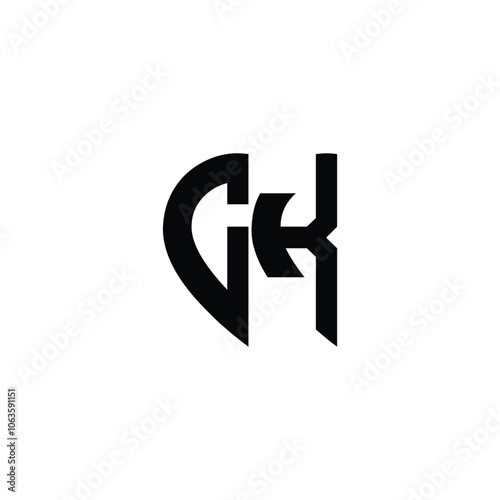 CK monogram logo design letter text name symbol monochrome logotype alphabet character simple logo