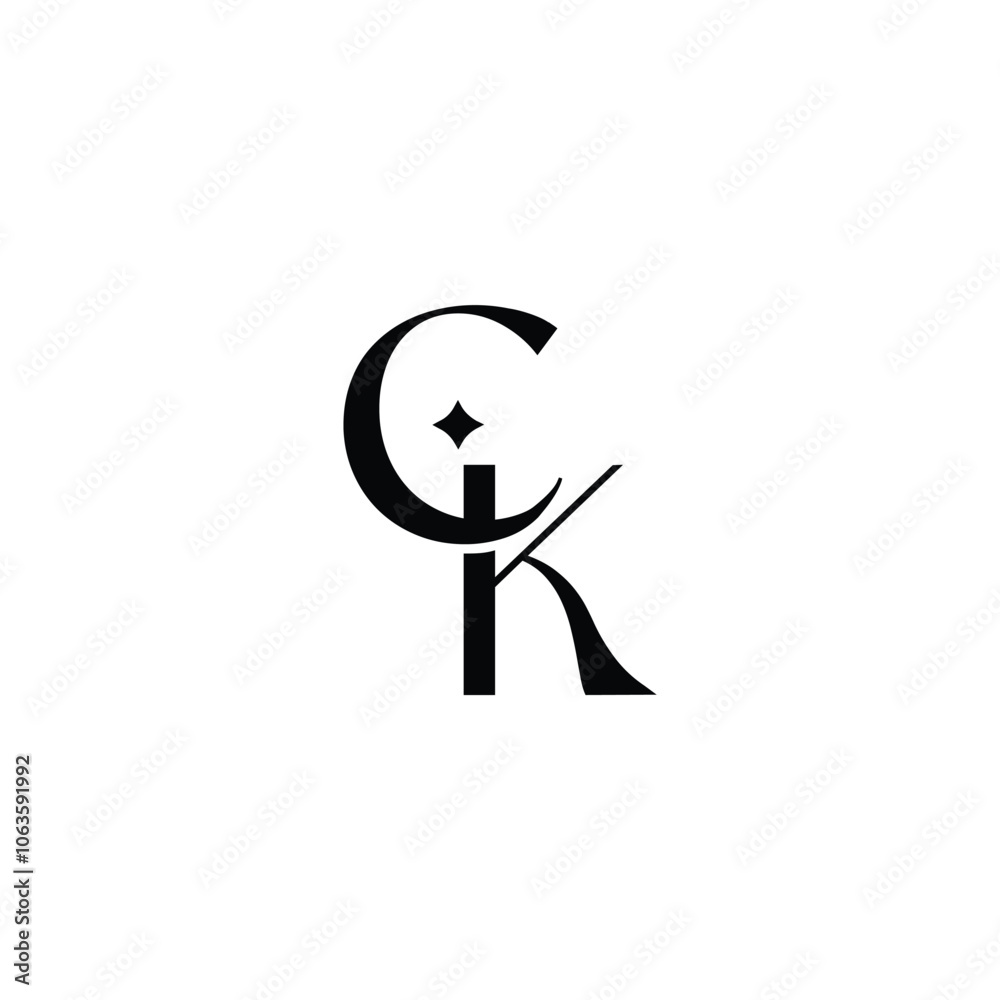 CK monogram logo design letter text name symbol monochrome logotype alphabet character simple logo CK monogram logo design letter text name symbol monochrome logotype alphabet character simple logo