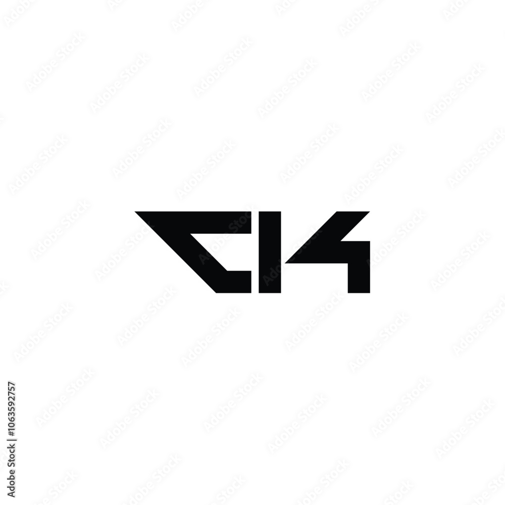 Fototapeta premium CK monogram logo design letter text name symbol monochrome logotype alphabet character simple logo