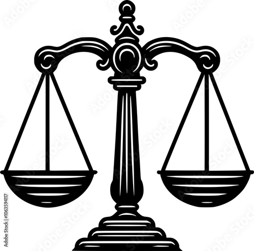 Symbolic Justice Scale Design for Law, Order, and Fairness Themes