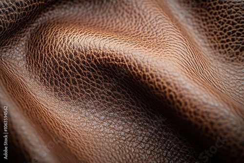 A brown leather background texture with a soft, natural grain and texture