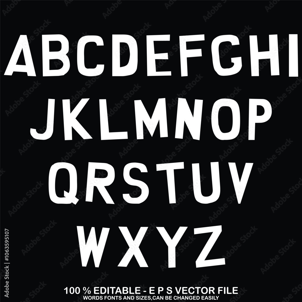 Hand lettering font. Vector alphabet Hand lettering font. Vector alphabet