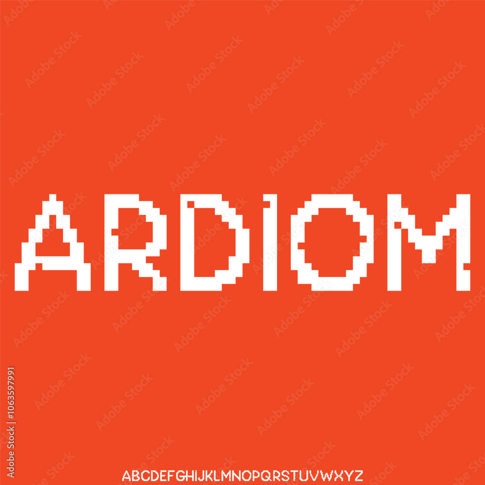 Obraz premium modern, futuristic modern geometric font