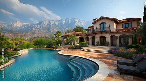 Luxury Home with Pool and Mountain View - Photo