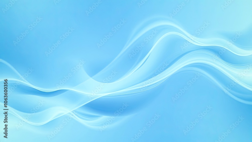 Abstract Blue Waves, a Smooth Transition of Light and Form Abstract Blue Waves, a Smooth Transition of Light and Form