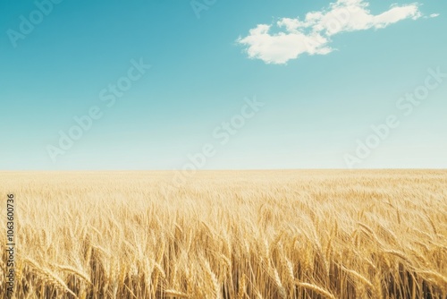 Golden Wheat Field Under Clear Sky