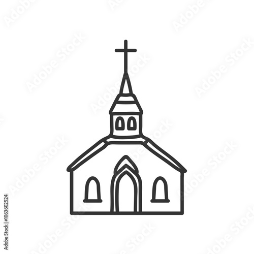 A modest house of prayer, a small church with an icon.