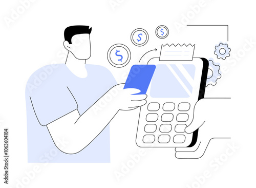 Digital wallet isolated cartoon vector illustrations.