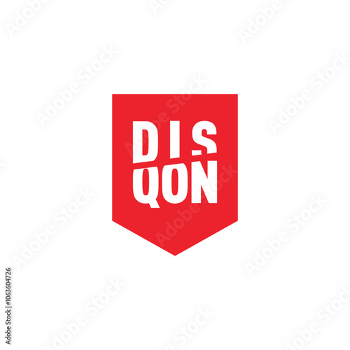 creative discount label for retail company or web market place icon