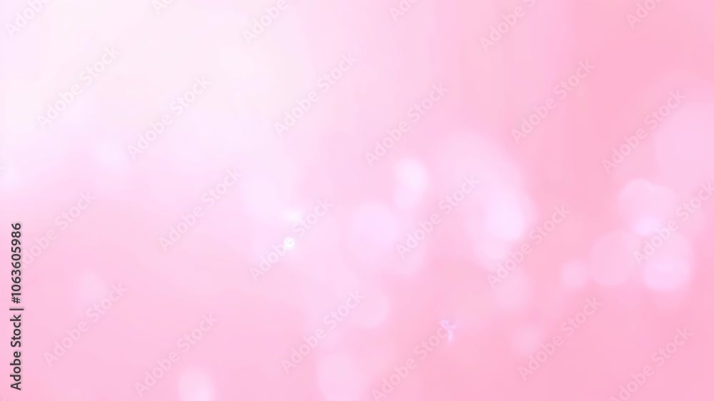 A dreamy pink bokeh background with soft glowing lights, creating a romantic and delicate atmosphere, ideal for Valentines Day themes.