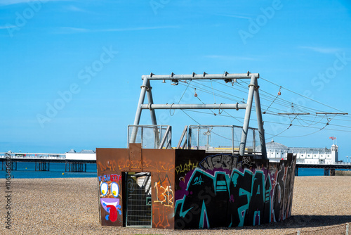 The Brighton Zip attraction on Brighton's iconic seafront