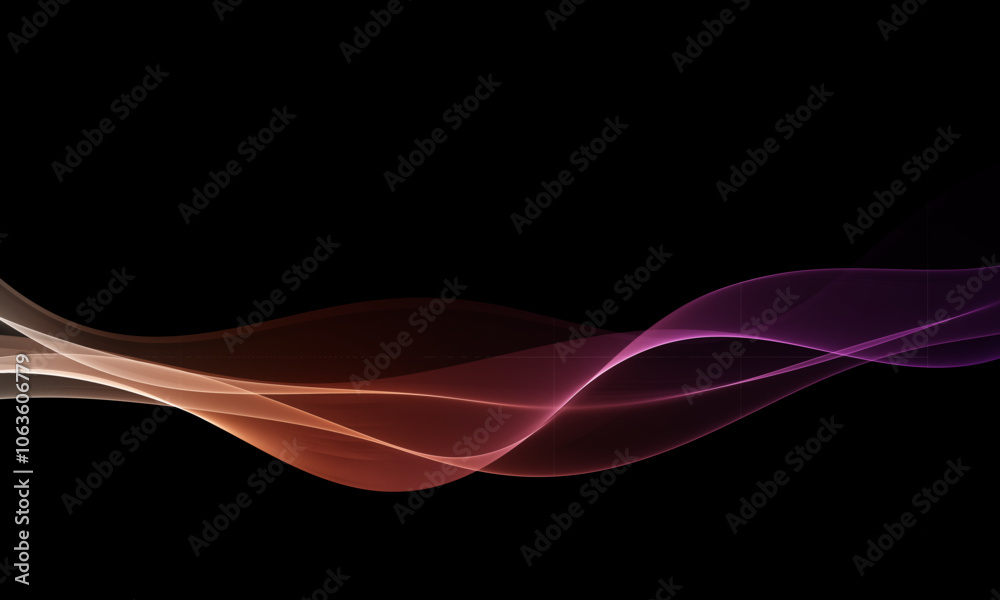 Transparent smoky wave flow, abstract wave background. Transparent smoky wave flow, abstract wave background.