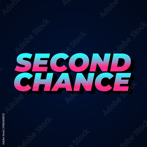 Second chance text effect for social media ads in square size