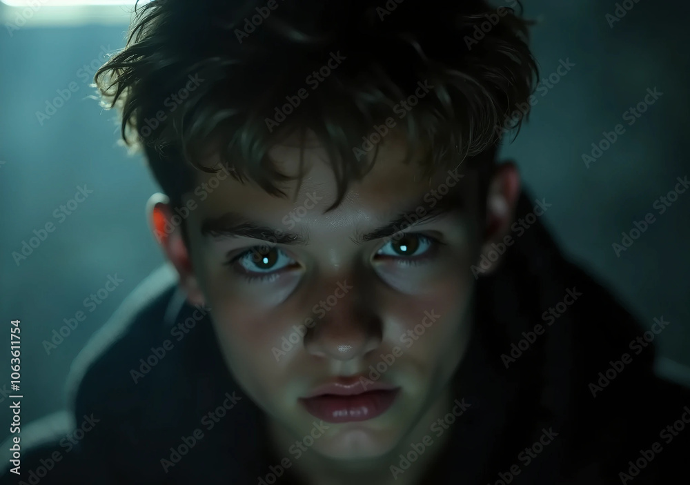 Close-Up Portrait of a Tormented Teenager Overcome with Jealousy Close-Up Portrait of a Tormented Teenager Overcome with Jealousy
