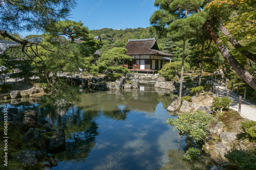 Ginkakuji Temple or Silver Pavilion, Kyoto, Japan