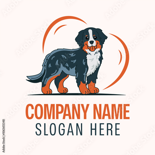 Cute doggy puppy vector illustration mascot logo design