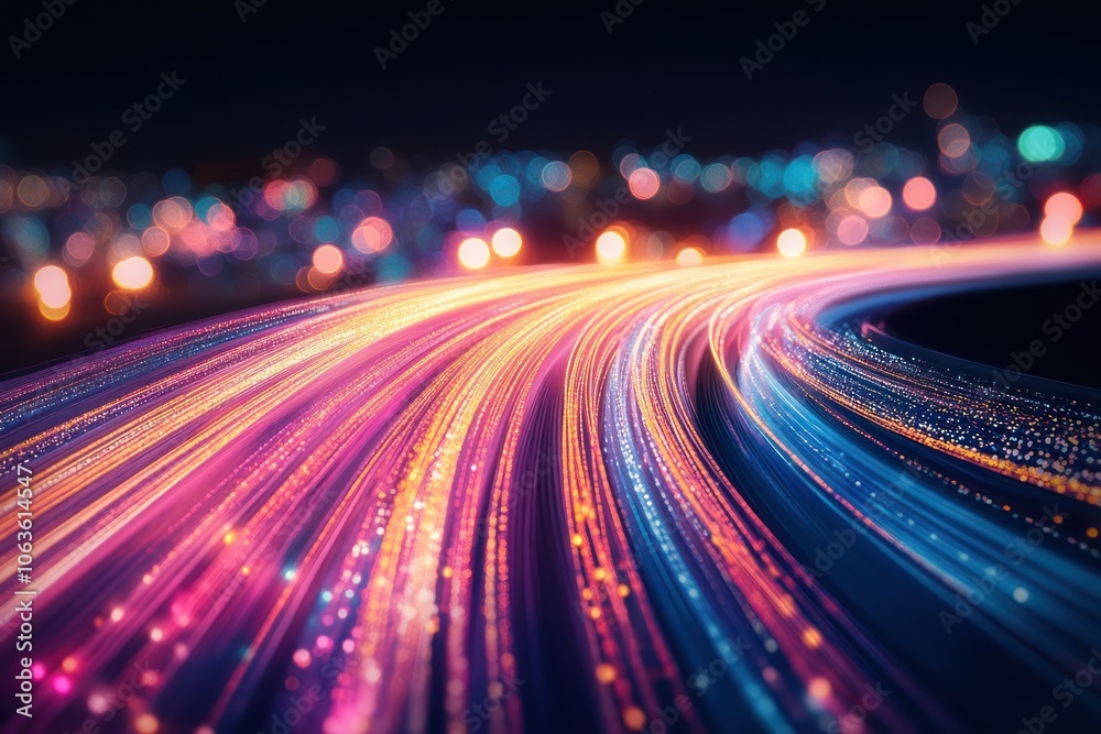 Vibrant Light Trails Abstract Representation Vibrant Light Trails Abstract Representation
