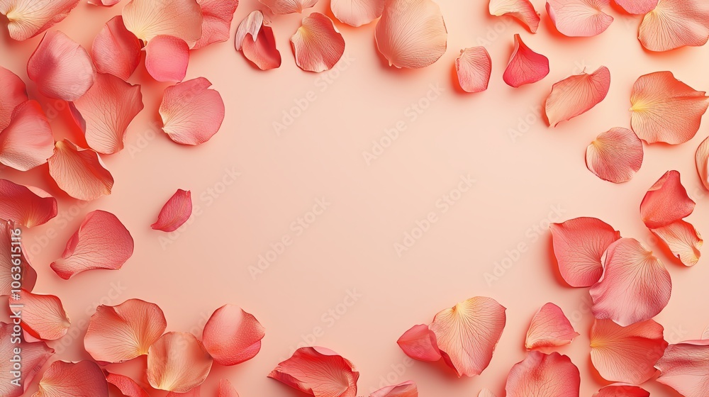 Delicate pink rose petals arranged on a soft background, creating an elegant frame for your design needs. Delicate pink rose petals arranged on a soft background, creating an elegant frame for your design needs.
