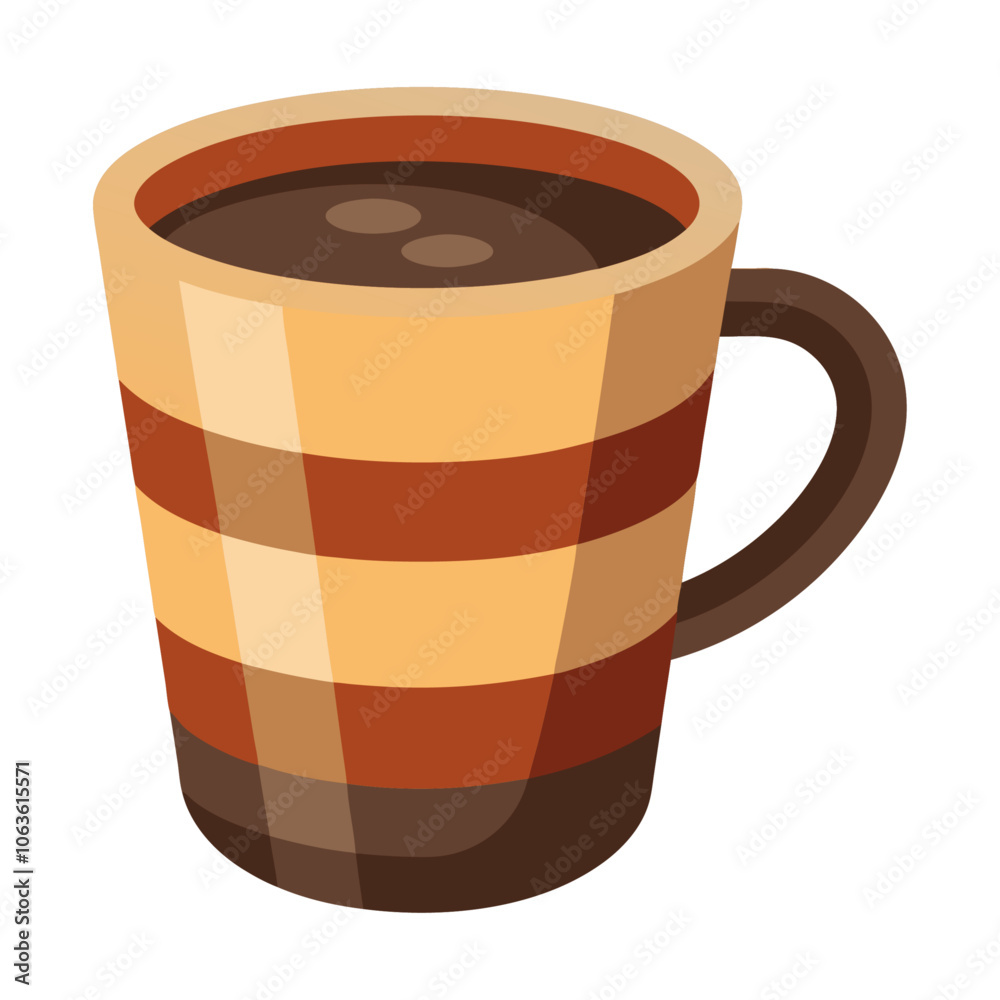 Coffee or tea cup mug evaporation vapour flat style isolated. Vector illustration Coffee or tea cup mug evaporation vapour flat style isolated. Vector illustration
