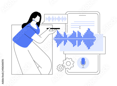 Voice search isolated cartoon vector illustrations.
