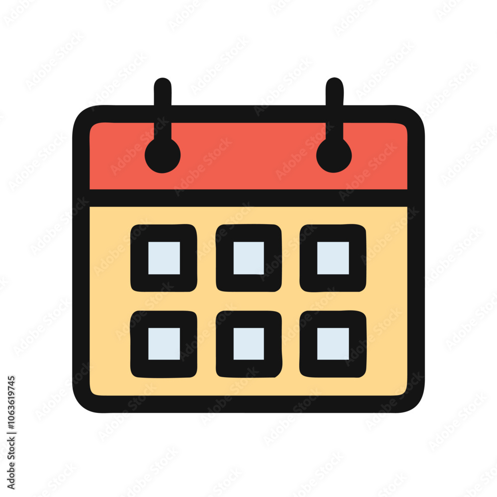 Graphic illustration of a calendar with a highlighted day, symbolizing scheduling, planning, and event organization in a modern design. A simple calendar icon with marked dates. Graphic illustration of a calendar with a highlighted day, symbolizing scheduling, planning, and event organization in a modern design. A simple calendar icon with marked dates.