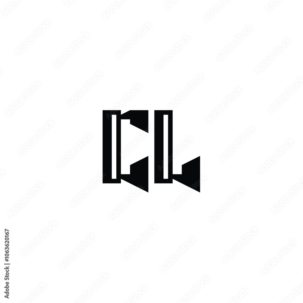 CL monogram logo design letter text name symbol monochrome logotype alphabet character simple logo