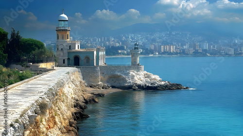 Lighthouse on a Cliffside i...