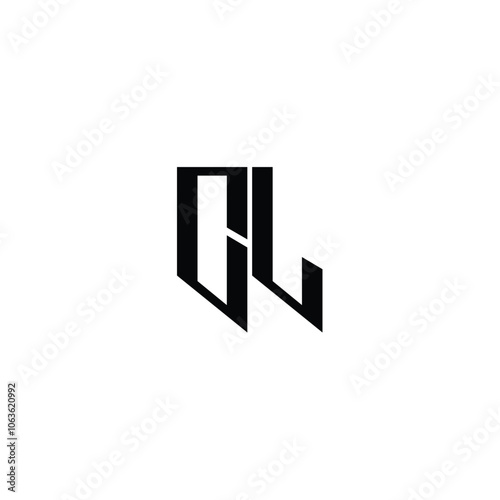 CL monogram logo design letter text name symbol monochrome logotype alphabet character simple logo