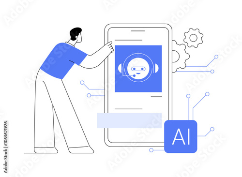 Intelligent bots isolated cartoon vector illustrations.